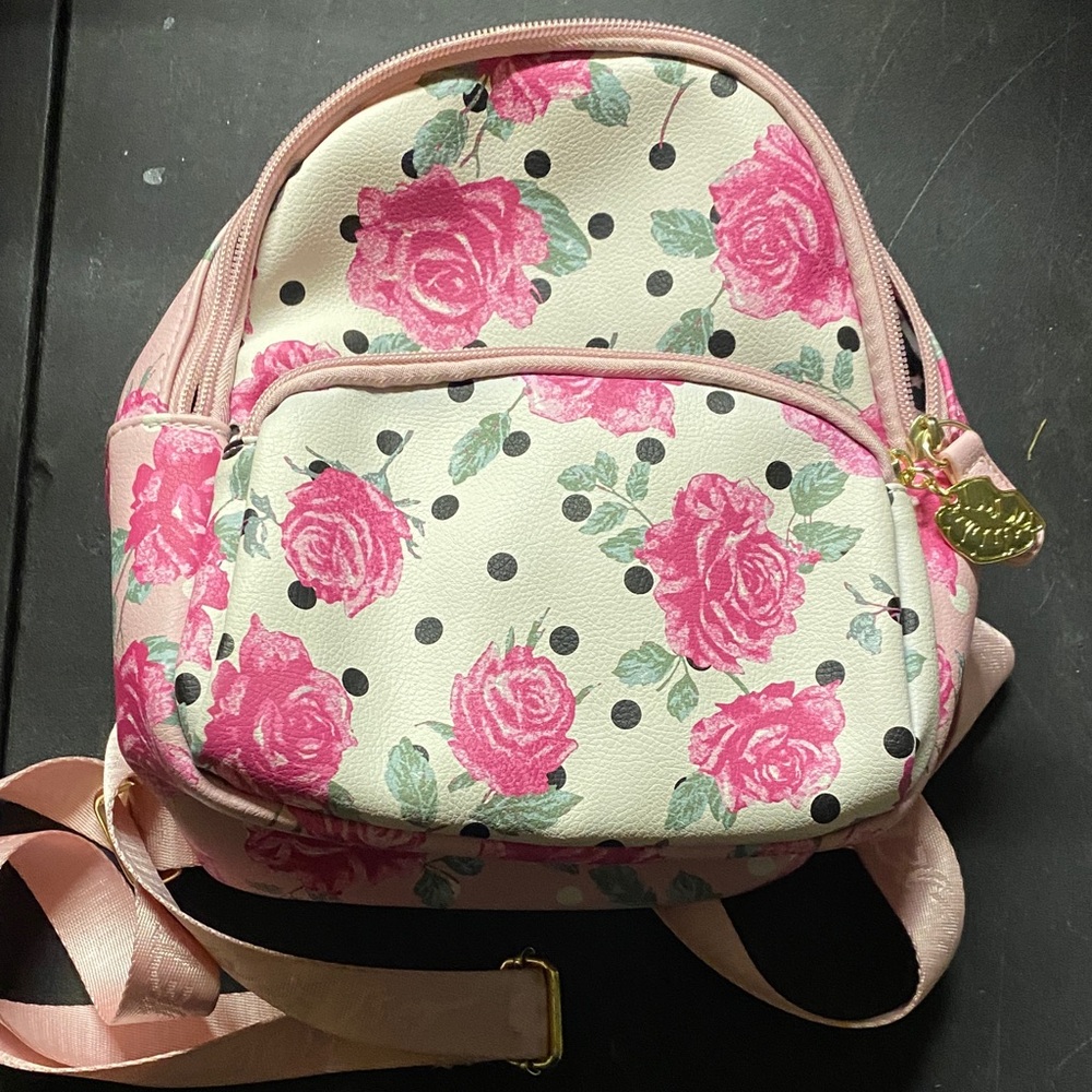 Betsey Johnson Floral Pink Mini Backpack
